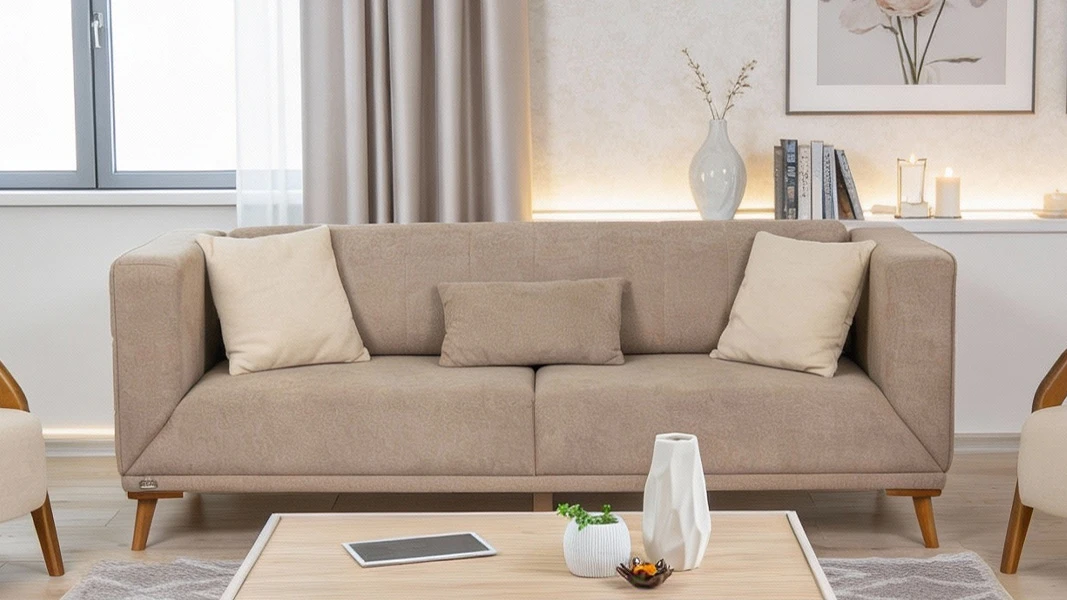 Karina Divan Dəsti (Krem)-2