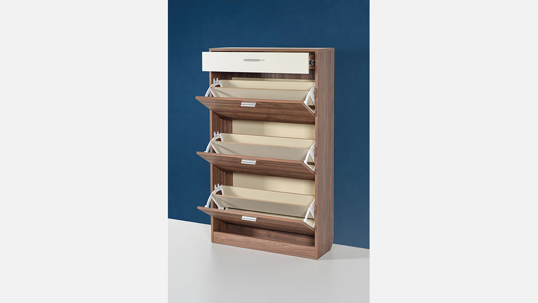 Trio (Selekt Ceviz) Ayaqqabı Dolabı-2