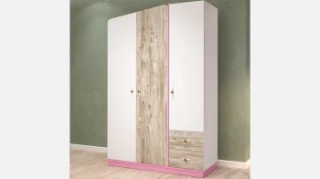 Stil 3 Qapılı Dolab (Çəhrayı)