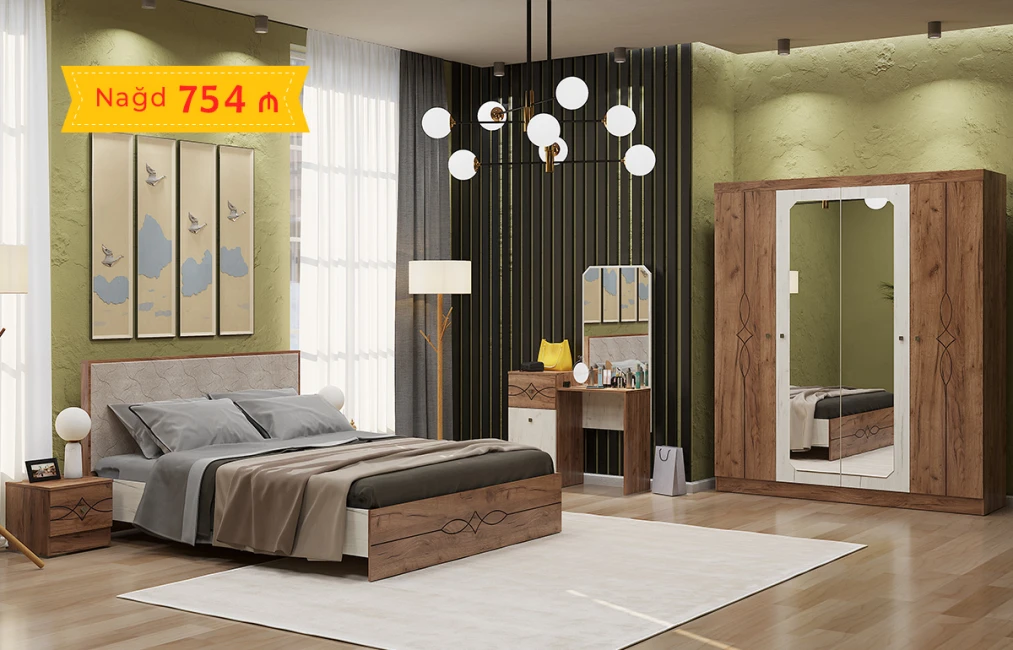 Fırat Yataq Dəsti (4 qapılı dolab ilə)-1